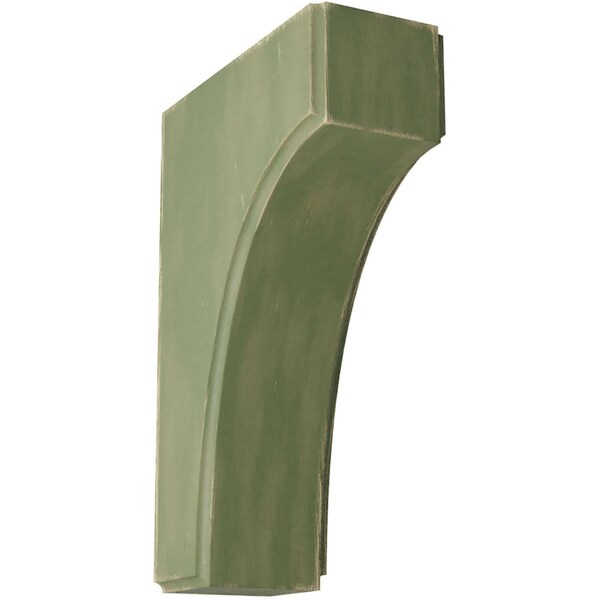 Ekena Millwork 1 3/4"W x 4"D x 6"H Clarksville Wood Vintage Decor Bracket, Restoration Green BKTWD02X04X06CVGR - main